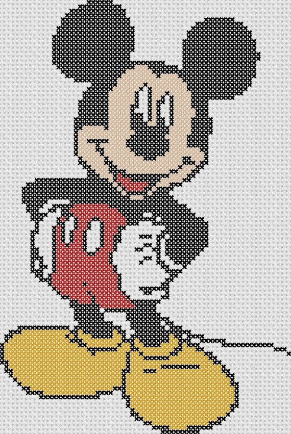 Items similar to Mickey Mouse Cross Stitch Chart Pattern ONLY on Etsy
