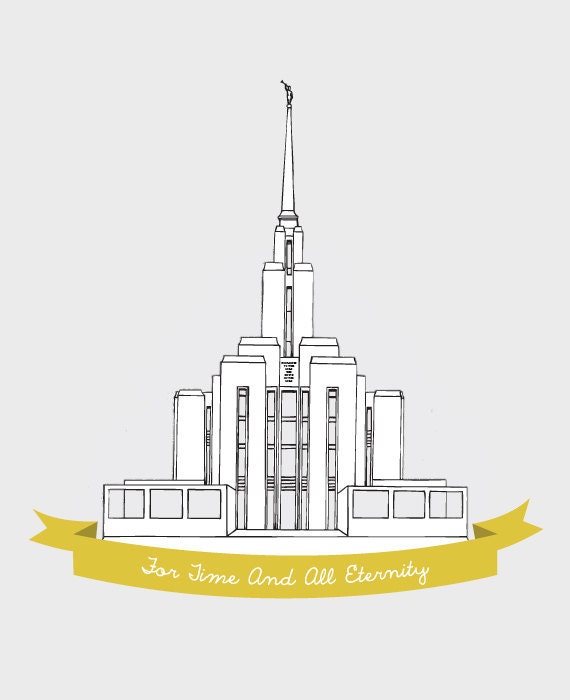 mountain page temple oquirrh coloring Temple Mountain Oquirrh Custom Archival Illustration LDS Art