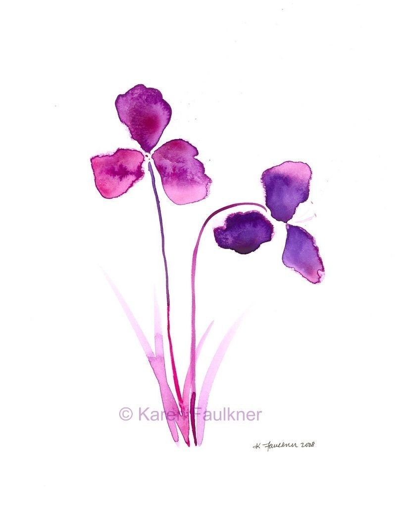 Purple Orchid Drawing