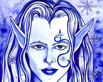 Sexy Male Fantasy Artwork, Original Watercolor Painting, Sexy Men Gay Art, Fairy Painting, Sexy Male Portraits, Fantasy Painting, Gay Male