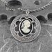 Victorian Cameo Silver Necklace - Portrait of the Poised French Maiden by COGnitive Creations