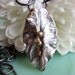 SALE Free Shipping - Statement Necklace Gold and Silver Metalsmithed Leaf with Handmade Chain