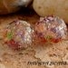 Sale Entire Store - BUTCHART GARDENS Silver Sparkle Earring Pair - Set of 2 Handmade Lampwork Beads