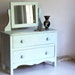 Vintage Toy Doll Dresser Cottage Chic Miniature Blue Jewelry Box Chest Furniture Organizer Organization