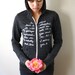 Mr. Darcy Proposal/Pride and Prejudice. LARGE Zip Hoodie in Eco Black