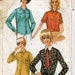 Vintage 1960s Shirt Pattern, Simplicity 6929, Size 16, Bust 36