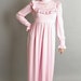1970s Pink Maxi Dress Pastel Vintage Dolly Dress Gown - Small Sweetheart Spring Fashion Flounce