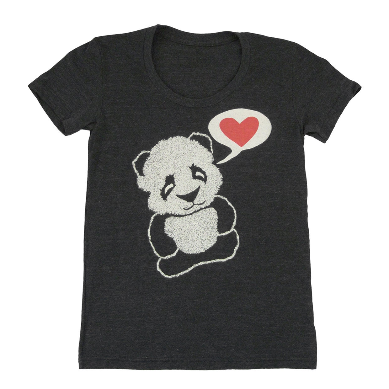 Panda Bear Womens Girls Tshirt Tee Shirt Cute Adorable