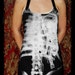 Skeleton dress Xray shirt Halloween Tunic Top Halter horror gothic clothing altered tee t-shirt demon alternative apparel dark style clothes