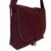 Mens Messenger Bag - Plum & Gray Canvas 17 inch Laptop