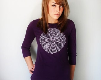 Animal Collective Nouns Womens Purple Boat Neck Tshirt - gift for her, gift for women, gift for mom, american apparel, gift for daughter