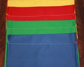 18 Chair Pockets Seat Desk Sacks Washable Colored Duck Cloth You Choose the COLOR(s) and SIZES Chair Pocket Factory