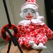 Vintage 1950s Soft Clown Toy Doll in Red and White Polka Dot Retro Mid Century Folk Art Circus Display