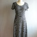 vintage 90s dress / black liberty floral / s-m
