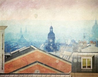Rooftops View, Paris Photography, Paris Rooftops, Paris Rooftops Photo, Paris bedroom decor, French art, paris print,paris decor, paris art