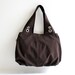 Grandy Large Hobo Bag in Chocolate Brown / Double Shoulder Bag / Diaper Bag / Pleated Bag / Zipper Closure / Zipper Pocket / Spring / Summer