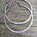 Hoop Earrings Sterling Silver Hoops Big Hoop Earrings DanielleRoseBean Rustic Hoops