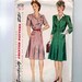 1940s Vintage Sewing Pattern Simplicity 4721 Shirtwaist Button Down Dress Plus Size Bust 40 40s