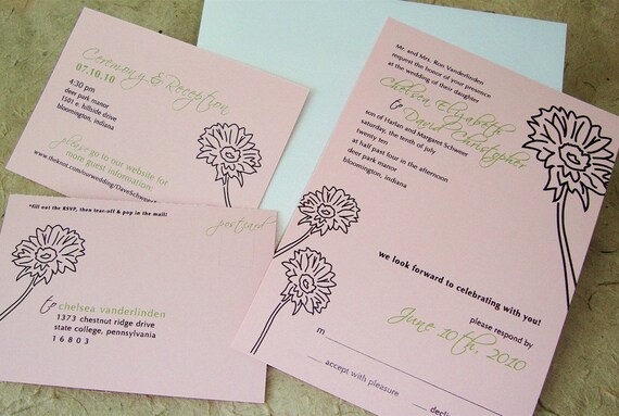 Wedding Invitations With Tear Off Rsvp 5