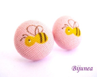Bee earrings - Insect bee stud earrings -Bee post earrings - Bee studs - Bee posts sf575