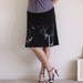 Black Jersey Knee Length A-line Skirt . Jersey maternity skirt -Lovely Neighbors From the Woods-size Large