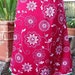 Red and White Wrap Skirt with Green Ruffle