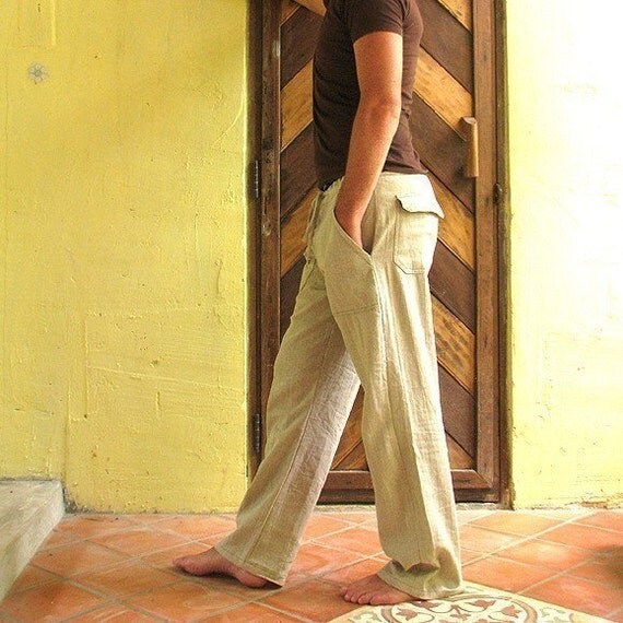 Men's 100 percent hemp pants...(1434)