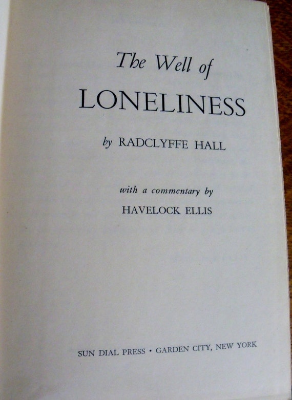 The Well of Loneliness Radclyffe Hall 1928 Sun Dial Press