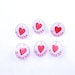 6 SMALL Handmade Buttons. 1/2" or 15 mm SHANK style I Heart Grandma Buttons in Dark Pink.