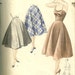 Vogue 7312 1950s Misses LINGERIE Pattern Flared Full Slip and Petticoat Pattern Womens Vintage Sewing Pattern Size 14 Bust 32