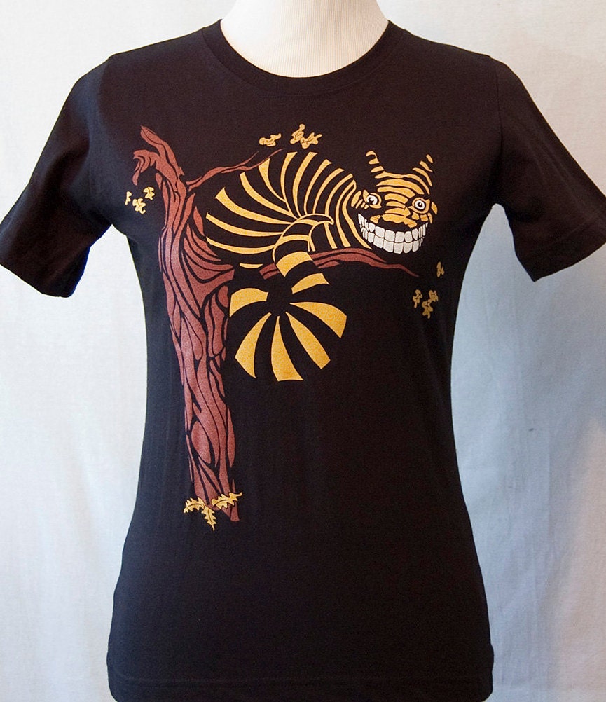 Cheshire Cat Womens Plus Size tshirt Wonderland black plus