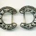 Vintage Genuine CUT STEEL Shoes BUCKLES - Art Nouveau- Nice Ornaments to add a special elegant touch on classical pair of Shoes or clothes