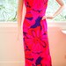 Vintage 60's HOT Pink Hawaiian Maxi Dress by 'Sun Fashions of Hawaii'
