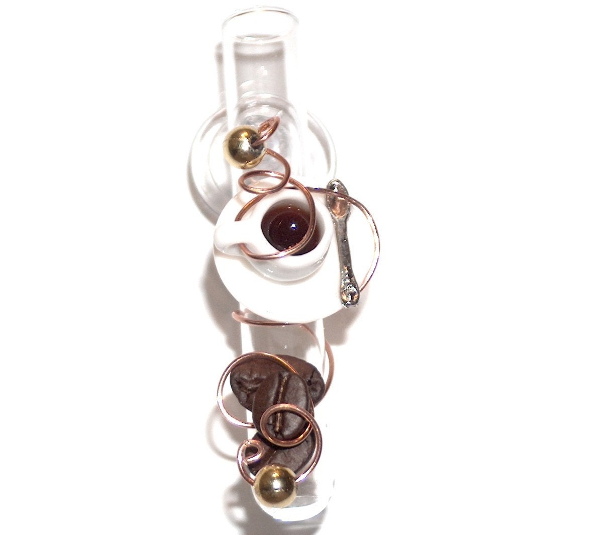 Coffee Lover Window Vase Suction Cup Bud Vase Glass Vase