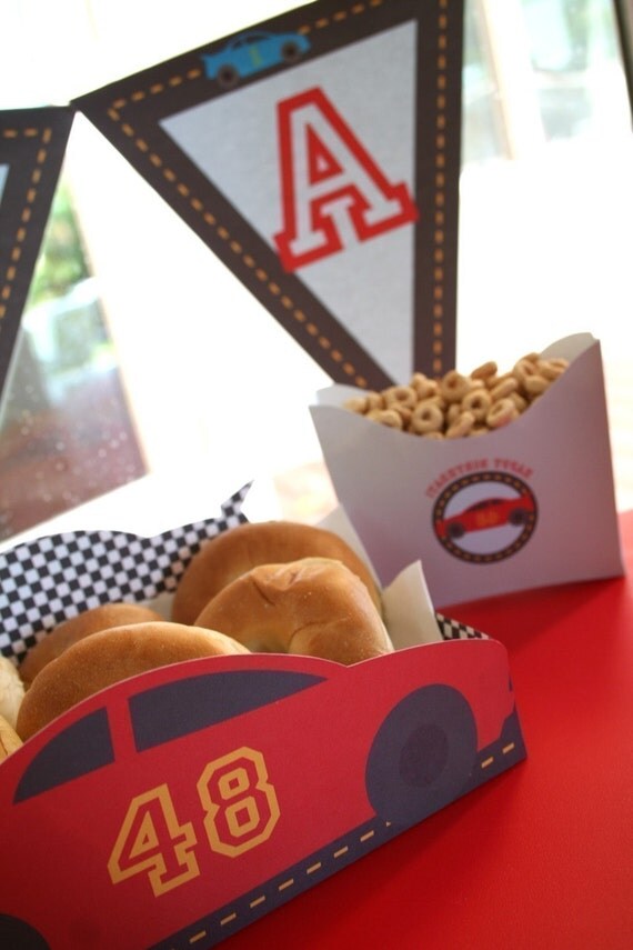 Race Car Birthday PRINTABLE Party Collection - You Customize EDITABLE TEXT >> Instant Download << Il_570xn