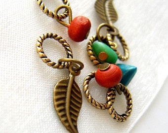 Last Sets SALE 15% OFF - A Leaf In The Wind - Firefly Series - Six Handmade Stitch Markers - Fits Up To 5.0 mm (8 US) - Limited Edition