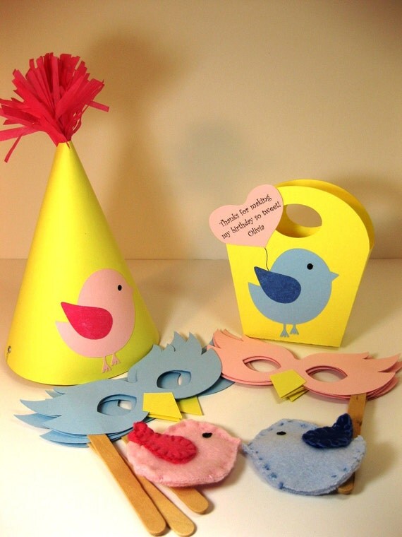 Baby Bird Theme Birthday Party Kit by QueenBeeInspirations
