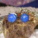 6mm Rich Deep Blue Lapis Lazuli Titanium Ear Posts Clutches Studs Earrings Earings Mystery Hypo-Allergenic