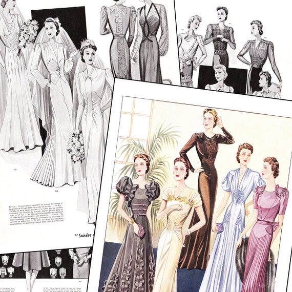 PDF of 40s haute couture Parisian sewing pattern catalog