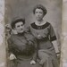 SALE....Sisters with Great Dresses, Locket and Hairdos - Real Photo Postcard - 1911