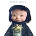 Apolinaria - Halloween articulated Paper Doll 11.8 inches