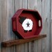 Wood Tray, Decorative Tray, Painted Wood, White Sheep, Primitive Tray, Octagon, Home Decor, Farmhouse Decor, Rustic, Country Decor, Barn Red