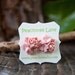 Pale Soft Pink Rose Flower Stud Earrings // Bridesmaid Gifts // Vintage Wedding