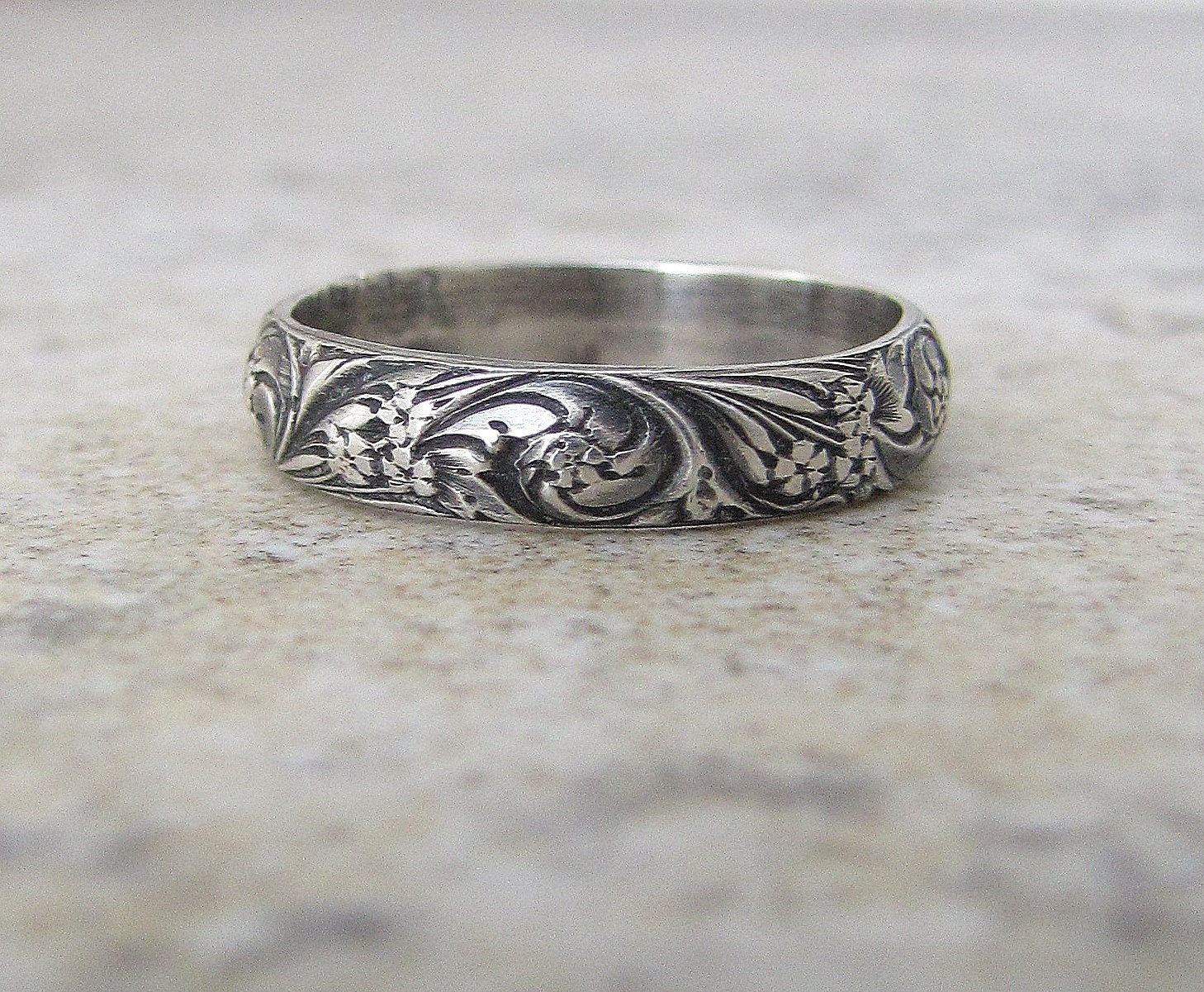 Antique silver wedding rings