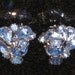Vintage 1960s WEISS Baby Blue Rhinestone Earrings (E-1-6)