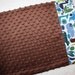 African Animals Pillowcase for 12x16 Small Pillow- Alexander Henry Baby Zoo and Brown Minky Dot- Toddler Pillowcase