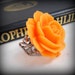 Orange Ring Rose Ring Big Flower Rings Cocktail Ring Statement Rings Copper Ring Fall Jewelry Autumn Rose Ring Orange Jewelry Pretty Ring