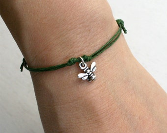 Honey Bee Bracelet / Honey Bee Anklet (many color to choose)