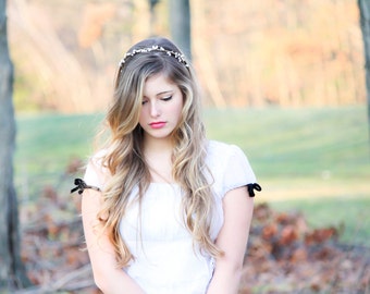 Bridal headband, wedding accesories, woodland bridal wreath