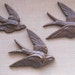 Bluebird or Swallow Bird Wall Art Vintage Set of Three